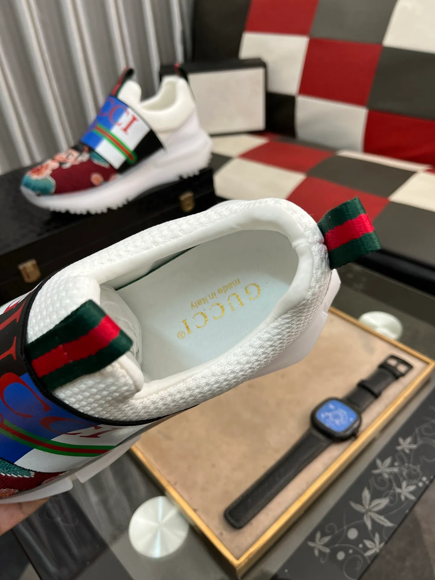 Men's shoes 💰458⌚️⌚️ (GUCCI-Gucci) luxury brand sports and casual shoes, imported original material, sheepskin lining, high-end and comfortable, original outsole is light and wear-resistant! Purely handmade, details determine quality! 38-443️⃣colors available